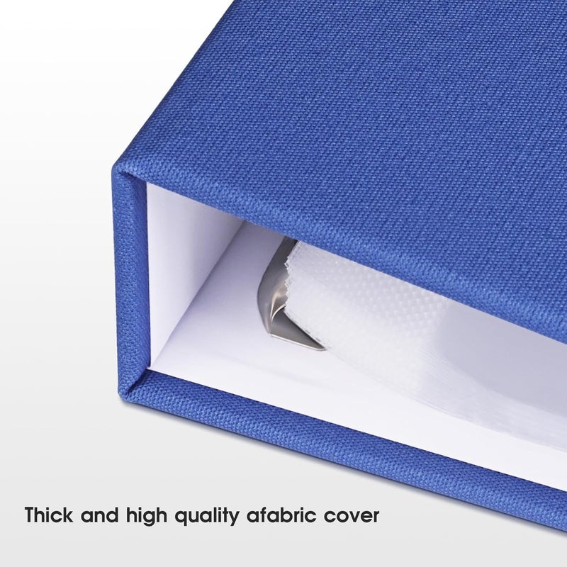 1DOT2 8.5x11 Inch Large 3 Ring DIY Scrapbook Photo Album with 30 Plastic Sleeves 60 Pages Blank Scrapbooks, 8.5 x 11 Scrap Book Albums for Baby Travel Wedding Graduation kids (Blue) - Image 2